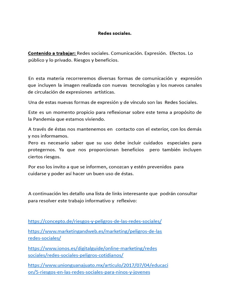 Riesgos y beneficios de las redes sociales | PDF | Acoso cibernético ...