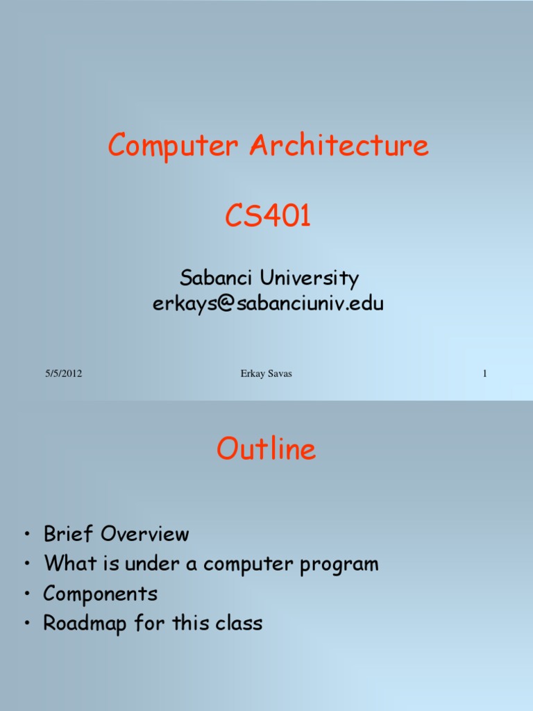 CS401 Computer Architecture Roadmap | PDF | Computer Data Storage ...