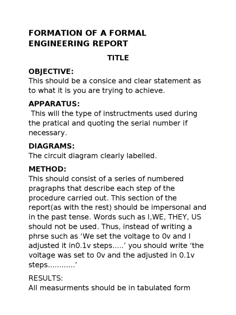 Engineering Report Structure Guide | PDF | Teaching Methods & Materials