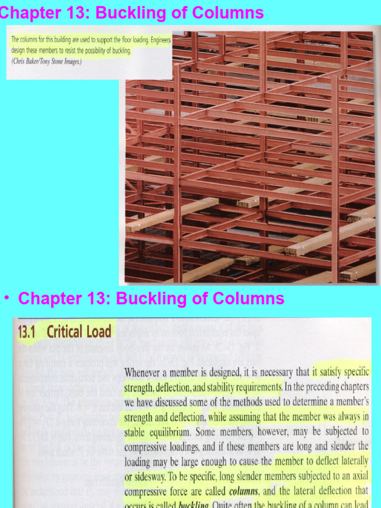 CHAPTER - 13 - BUCKLING - OF - COLUMNS - Tagged-1 | PDF
