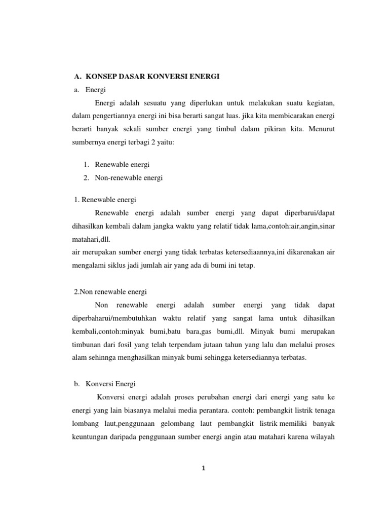 Konsep Dasar Konversi Energi Pdf