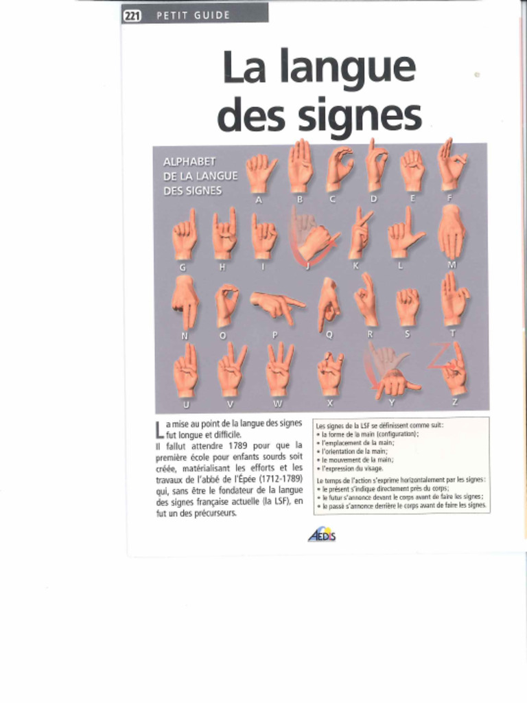 Langue Des Signes | PDF