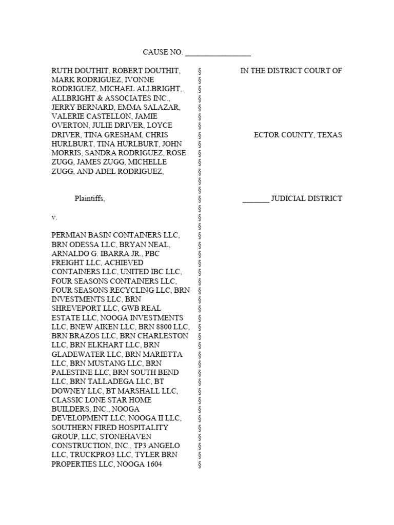 Time Stapmed Petition and TRO With Declarations | PDF | Negligence ...