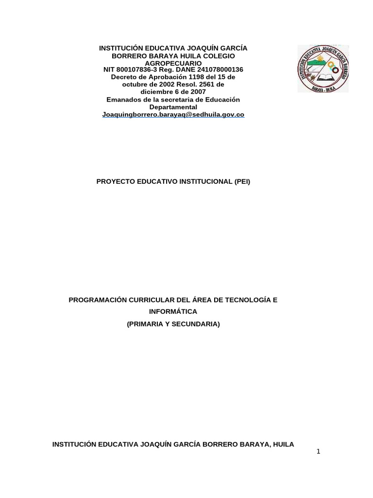 Programacion Informatica 2024 | PDF | Aprendizaje | Plan de estudios
