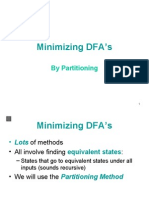Minimizing DFA's: by Partitioning