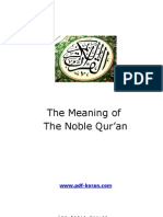 The Meaning of The Noble Quran