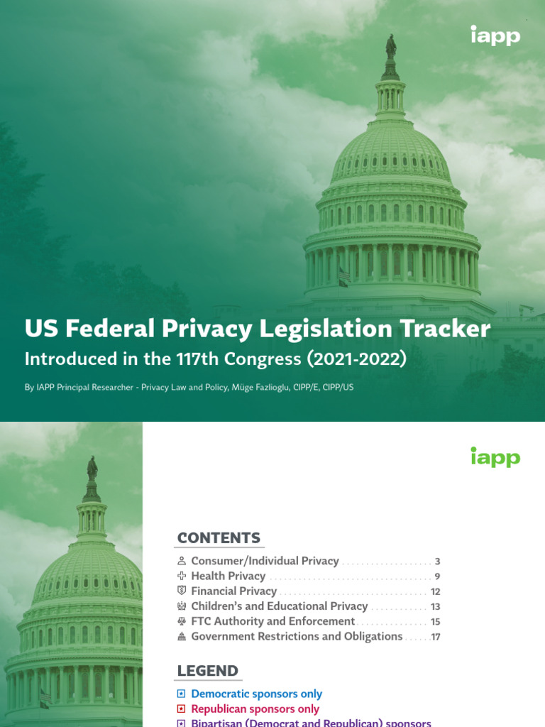 Us Federal Privacy Legislation Tracker | PDF | Privacy | Social Science