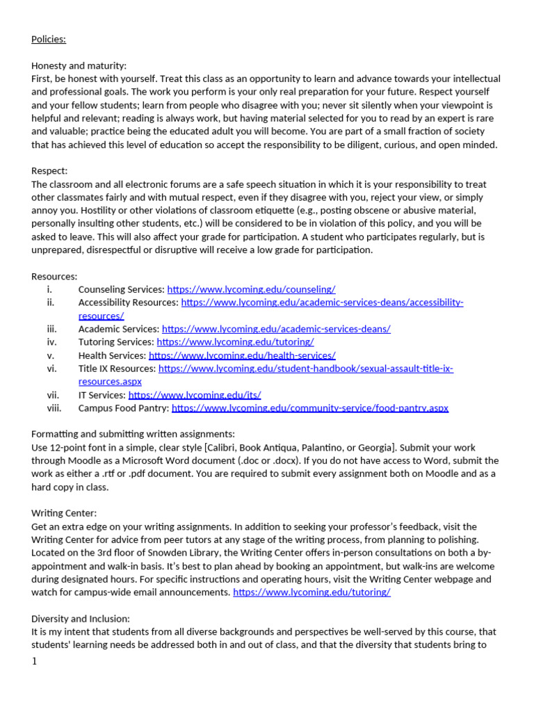 Policies | PDF