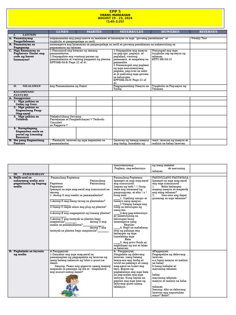 DLL - Epp 5 - Q1 - W4 | PDF