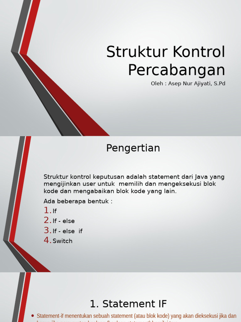 P3. Struktur Kontrol Percabangan | PDF