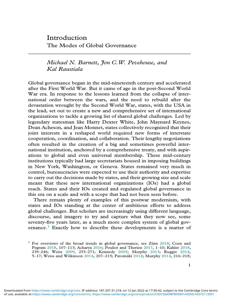 Barnett Global Governance in A World of Change-15-61 | PDF