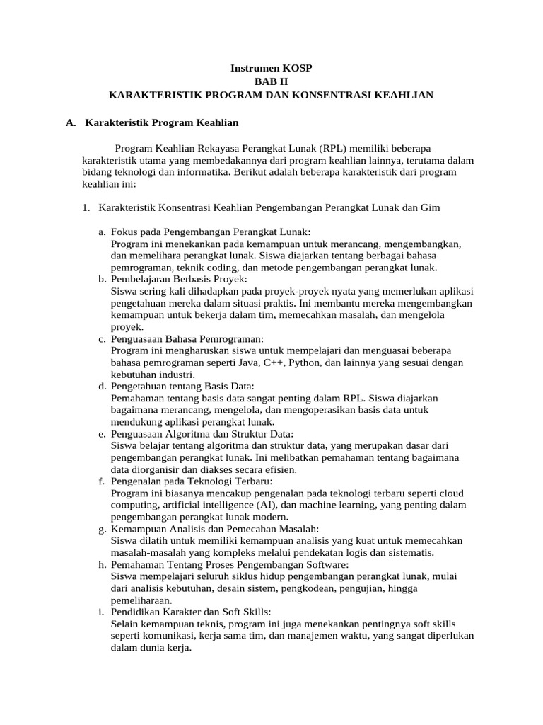 Kosp RPL | PDF