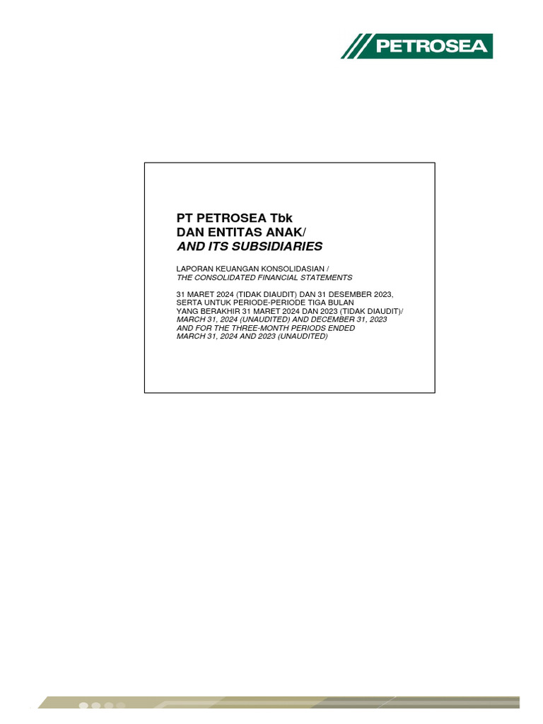 PT Petrosea TBK - March 31 2024 - FINAL | PDF