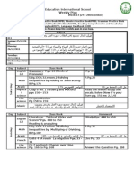 Education International School Weekly Plan