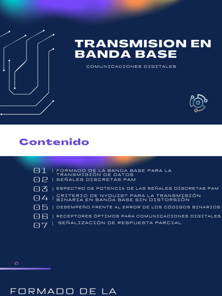 Presentación Transmisión en Banda Base | PDF