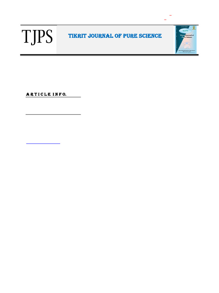 Tikrit Journal of Pure Science | PDF