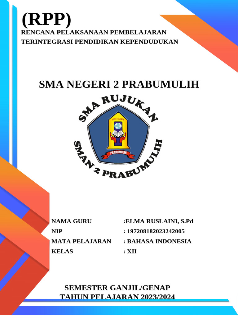 RPP Bahasa Indonesia Kelas XII | PDF | Language Arts & Discipline ...