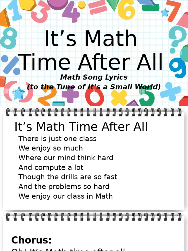 It's Math Time After All Lyrics | PDF
