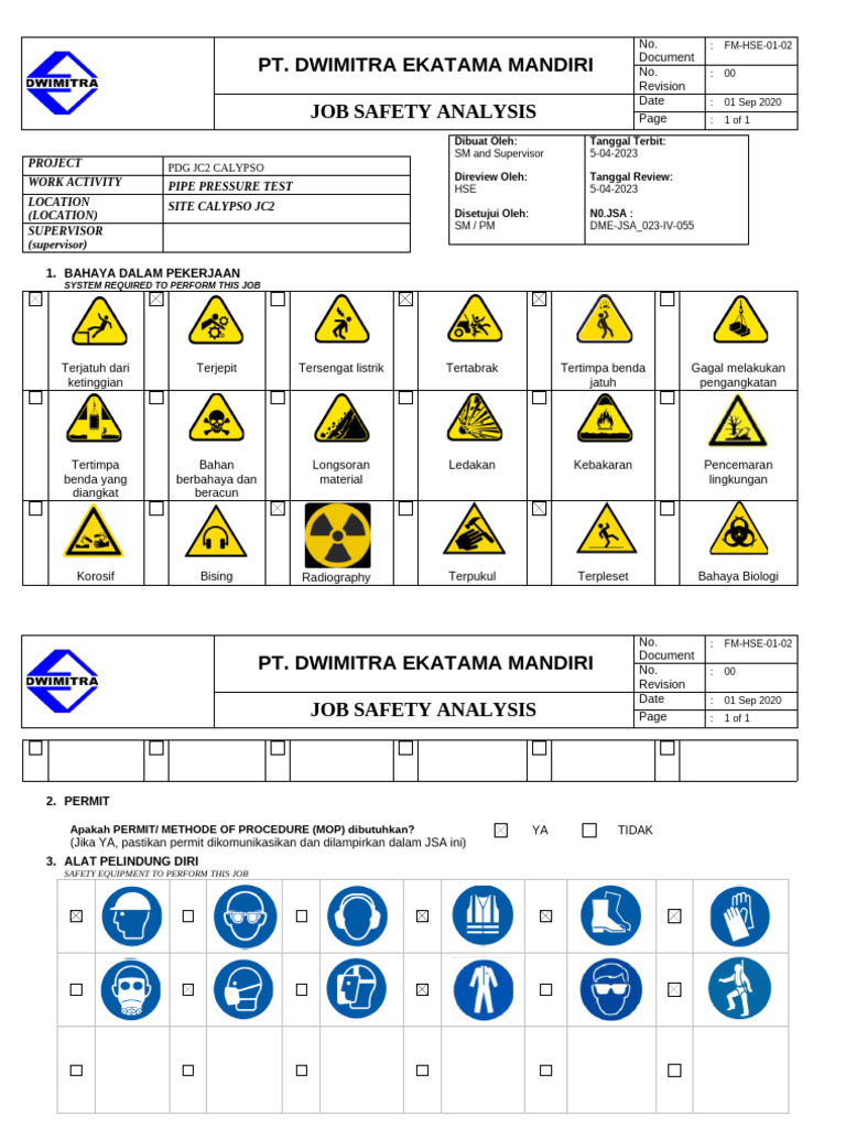 Dme Jsa 023 Iv 055 Pipe Pressure Test Pdf