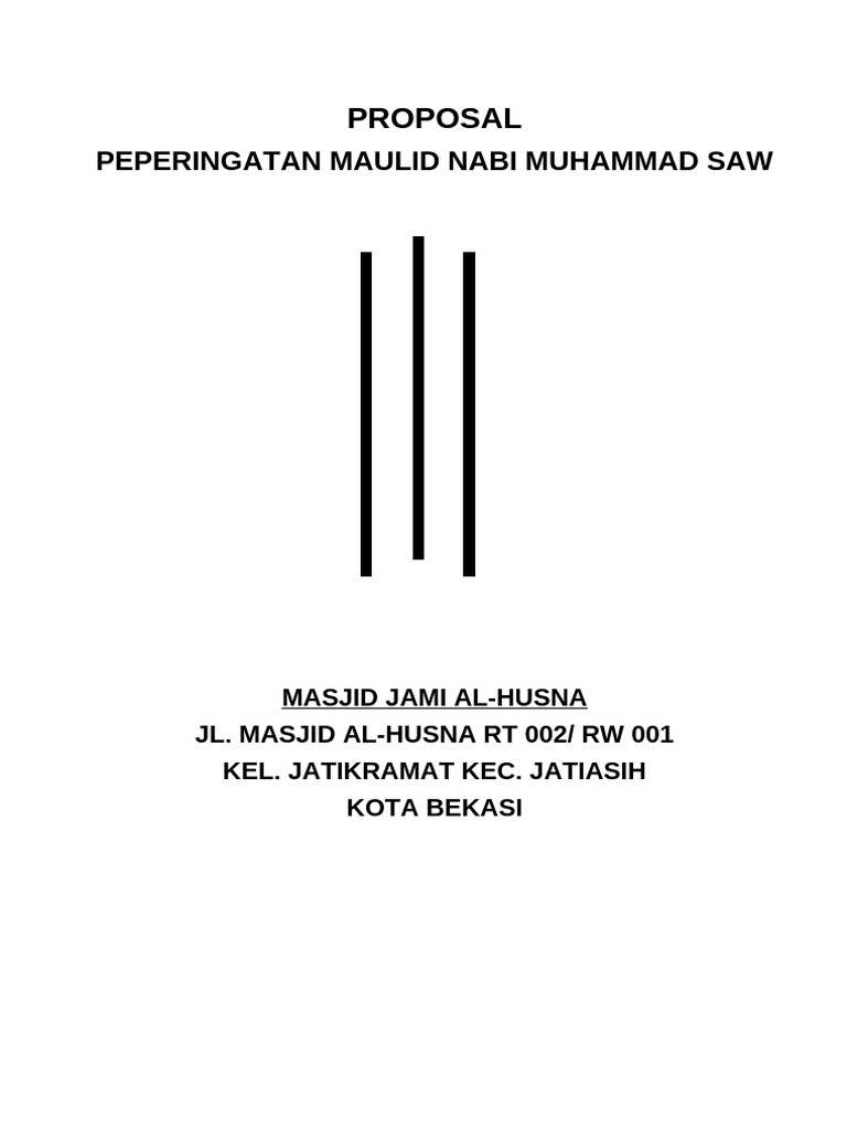 Proposal Phbi Maulid 2022 | PDF