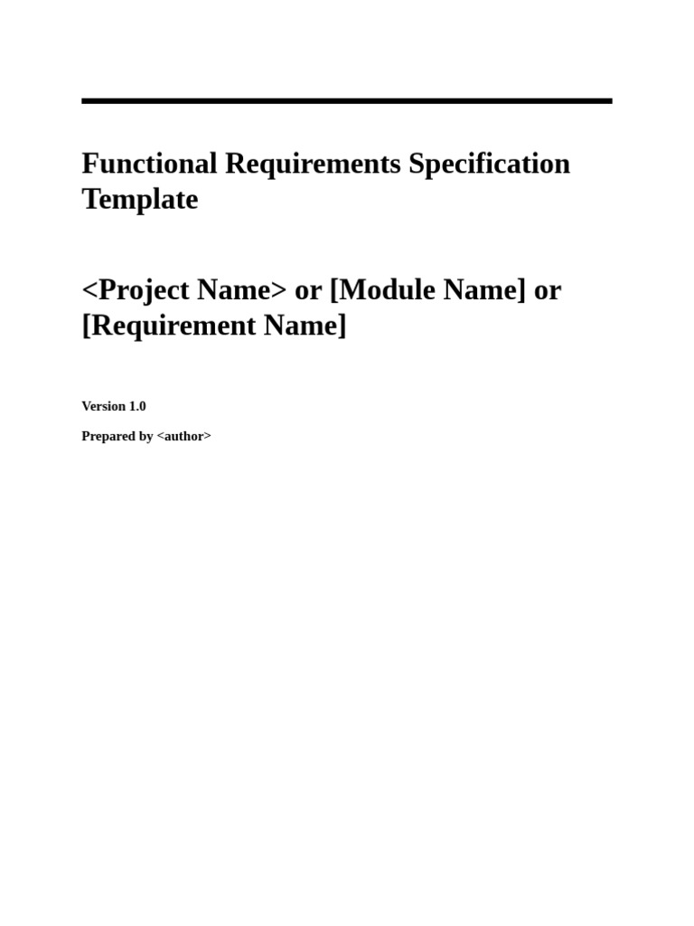 FRS Template | PDF