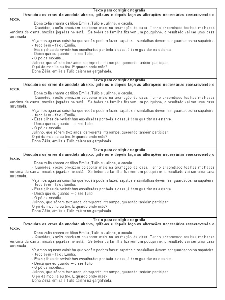 Texto para Corrigir Ortografia PDF
