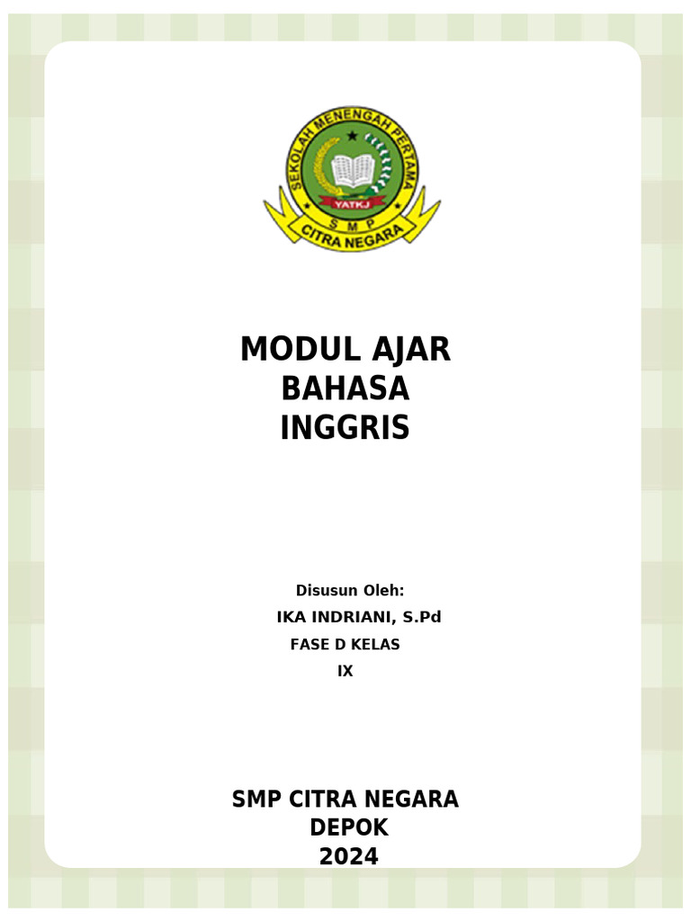 Modul ajar narrative text kelas 9 pdf karier perkembangan