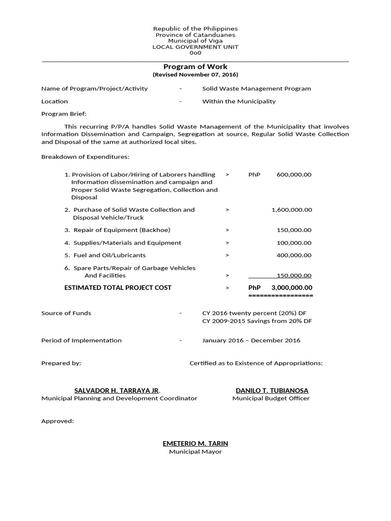 Clean and green program pdf
