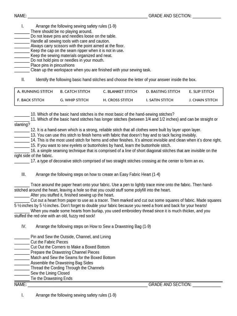 Quiz 30 items tve 7 22 23 pdf