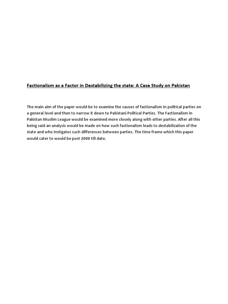 Factionalism's Impact on Pakistan's Stability | PDF | Politics | History