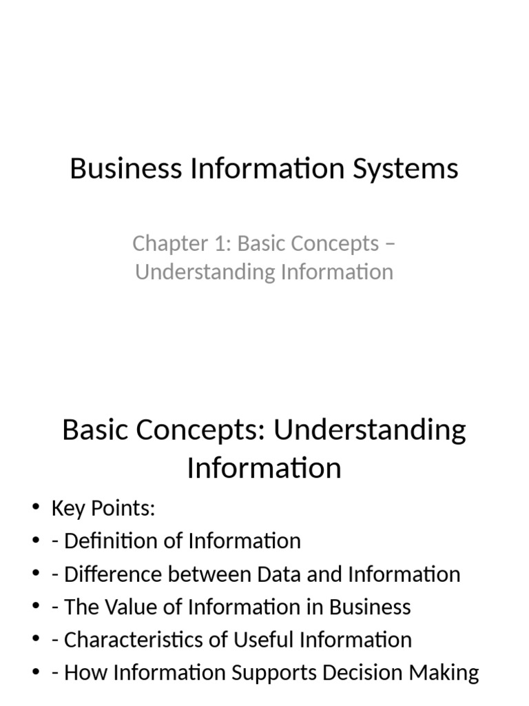 Bis presentation basic concepts pdf