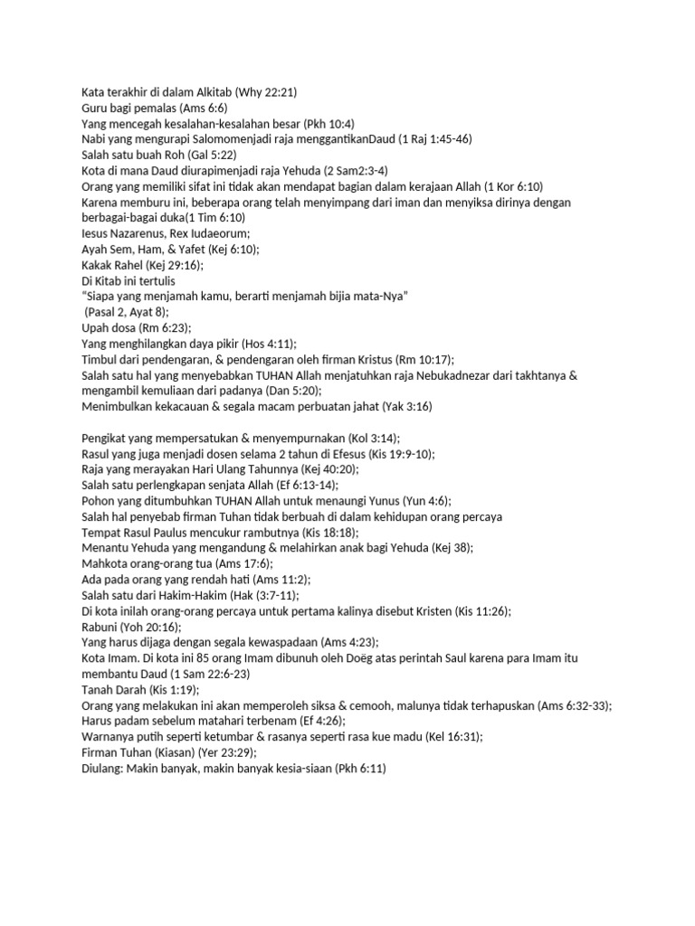 Soal Games Alkitab Pdf