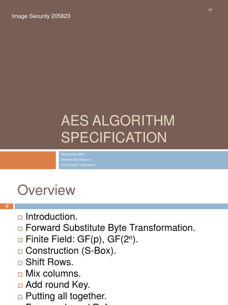 AES Algorithm Specification | PDF | Field (Mathematics) | Discrete ...