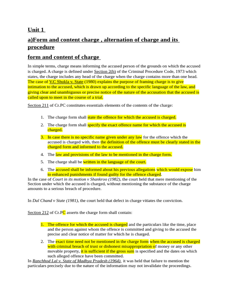 CRPC Notes 6th Sem | PDF