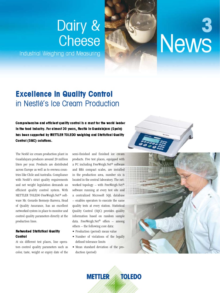 Mettler Toledo FreeWeigh.NET for Statistical Quality Control