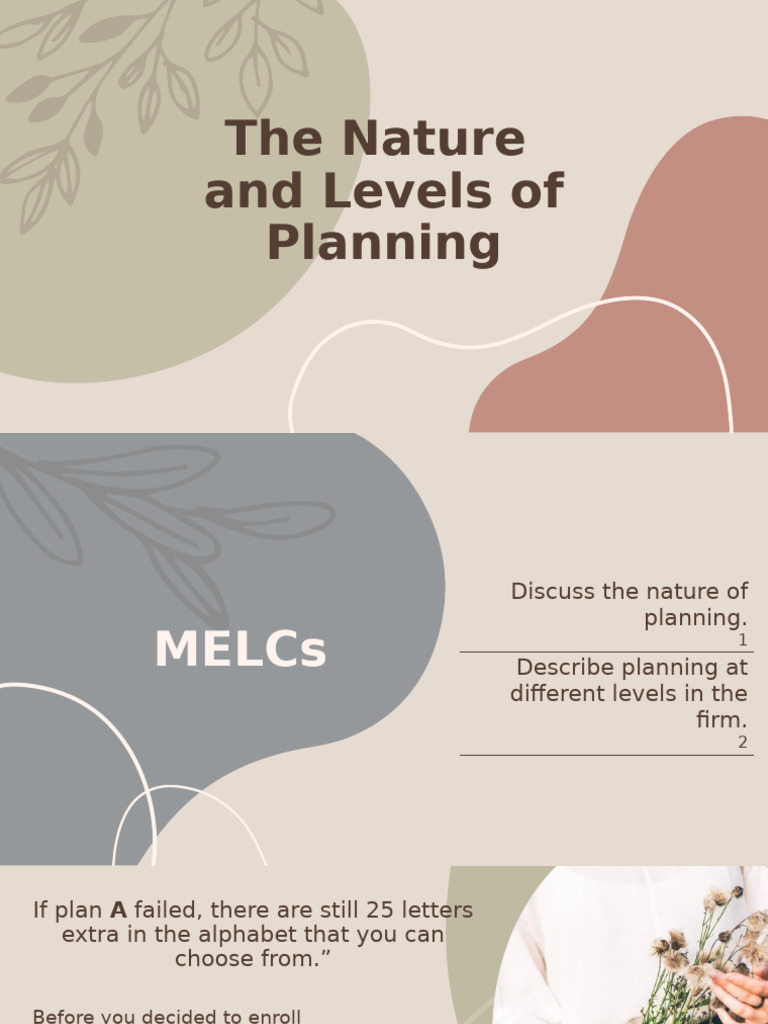 Lesson 4 - The Definition and Nature of Planning | PDF