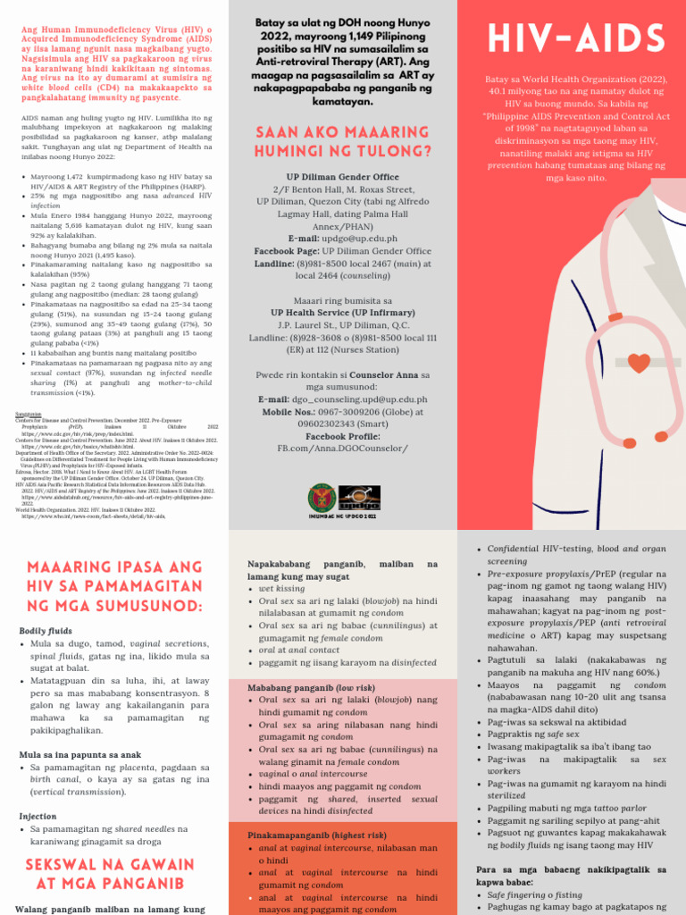 Filipiniana HIV AIDS Brochure 2022 | PDF