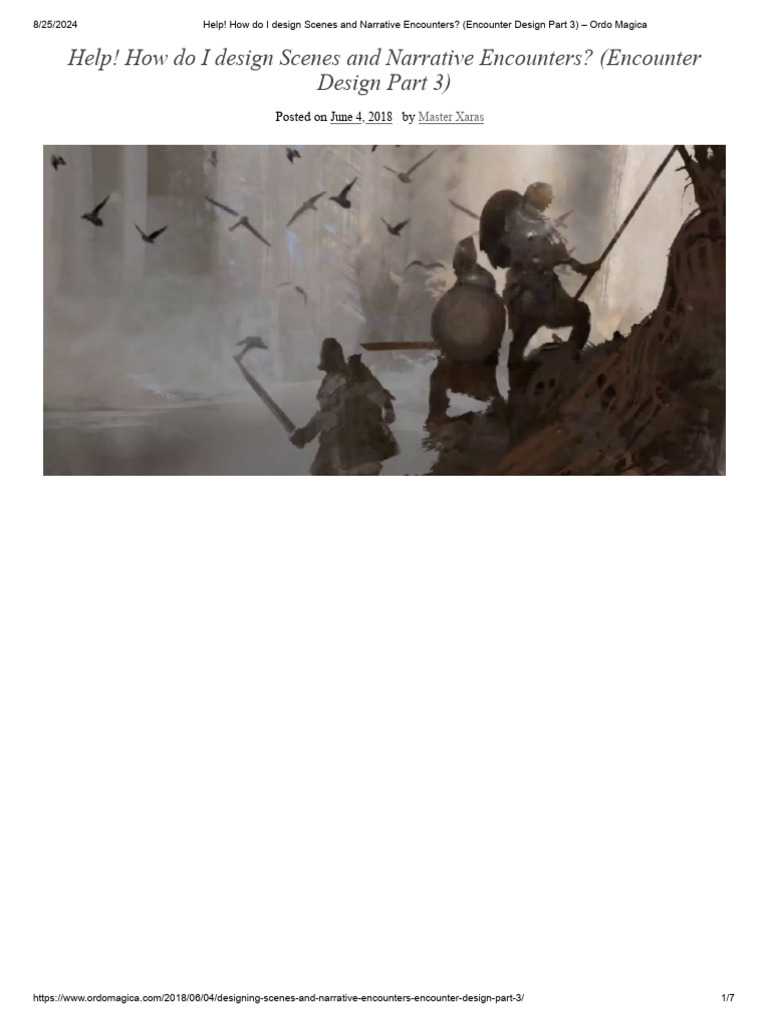 Help! How Do I Design Scenes and Narrative Encounters - (Encounter ...