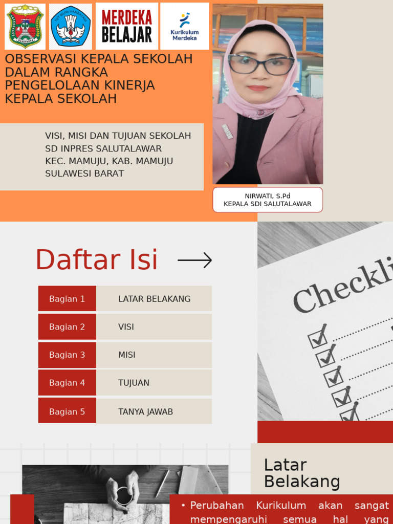 Observasi Kepala Sekolah Dalam Rangka Pengelolaan Kinerja Kepala