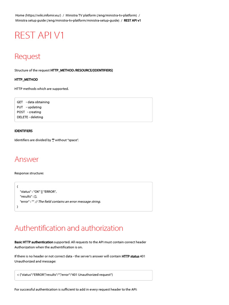 API Ministra | PDF