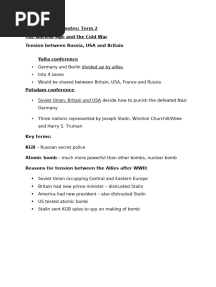 Grade 9 History Notes Term 2