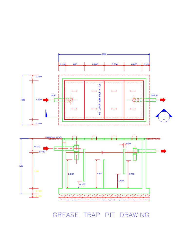 Grease Trap Pit Model For Plumbing & Drainage Systems | PDF