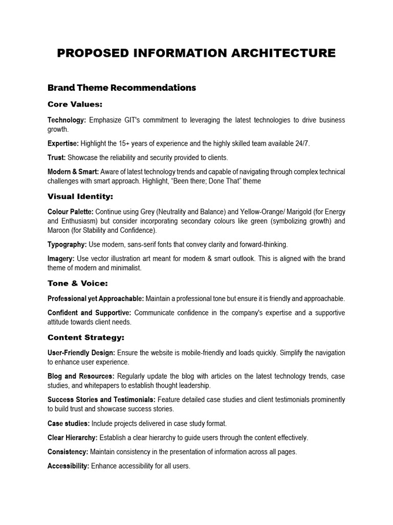 How To Create Information Architecture For Website and Brand ...