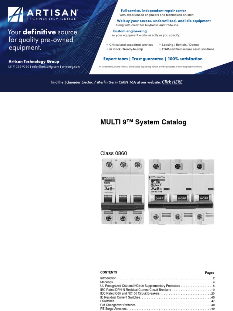 Schneider_Electric_Merlin_Gerin_C60N_216A_Datasheet_2018101115357 | PDF