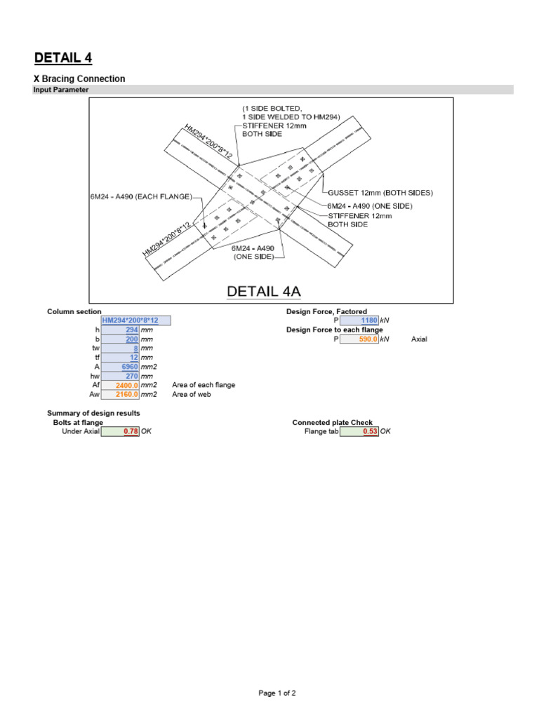 Detail 4 - X-Bracing - 240815 | PDF