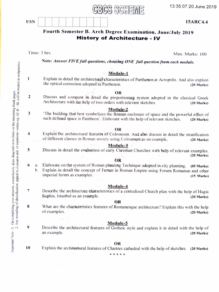 Question Paper 4th Sem | PDF
