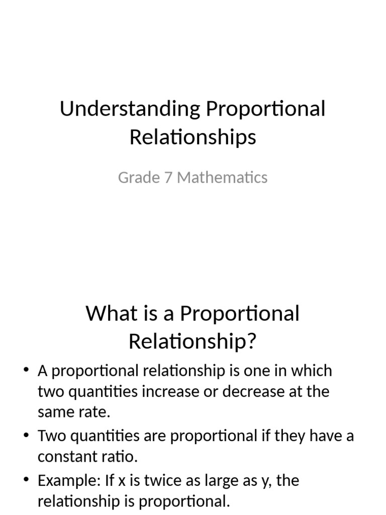 Understanding Proportional Relationships | PDF | Teaching Methods ...