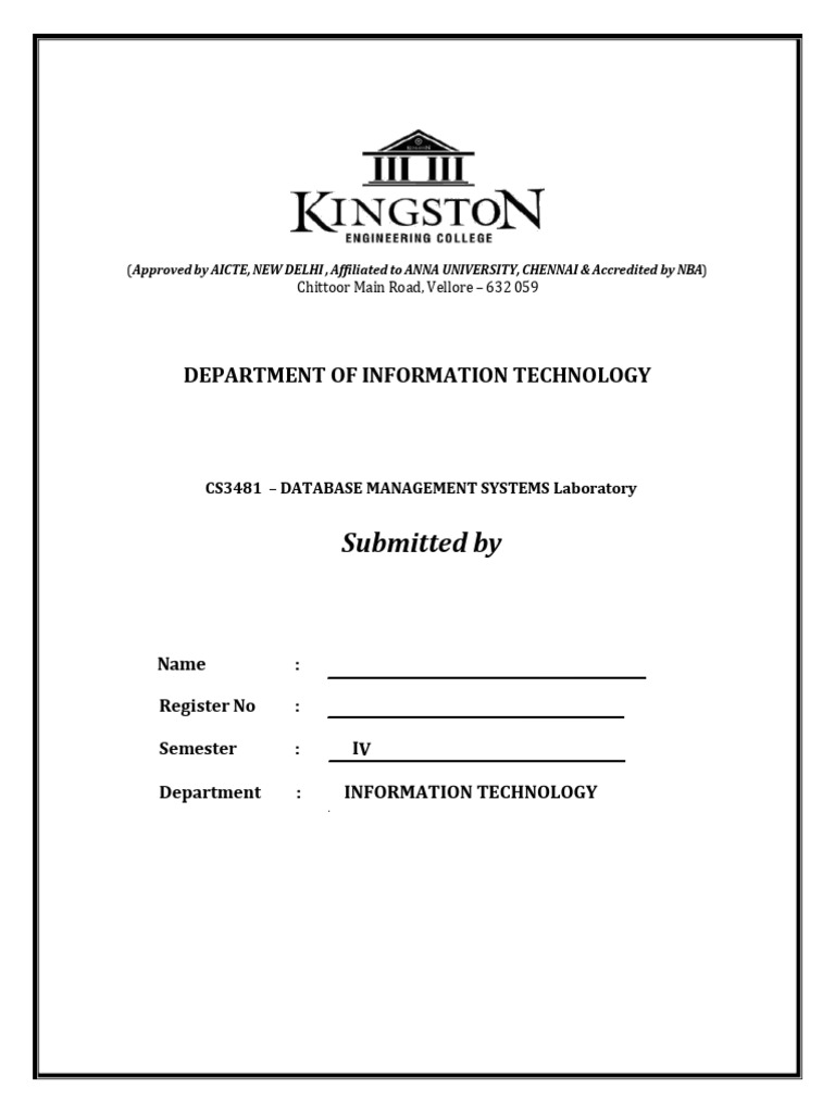 Final Dbms Record | PDF
