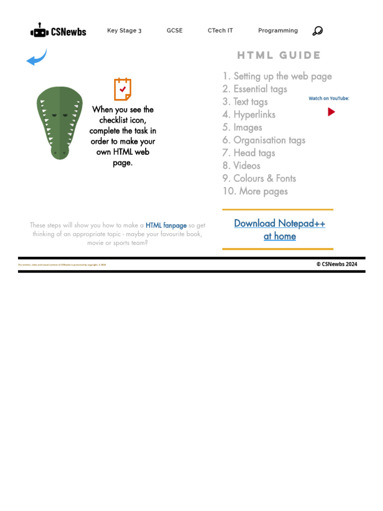 HTML Guide - CSNewbs | PDF