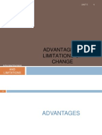 Advantages & Limitations of Change